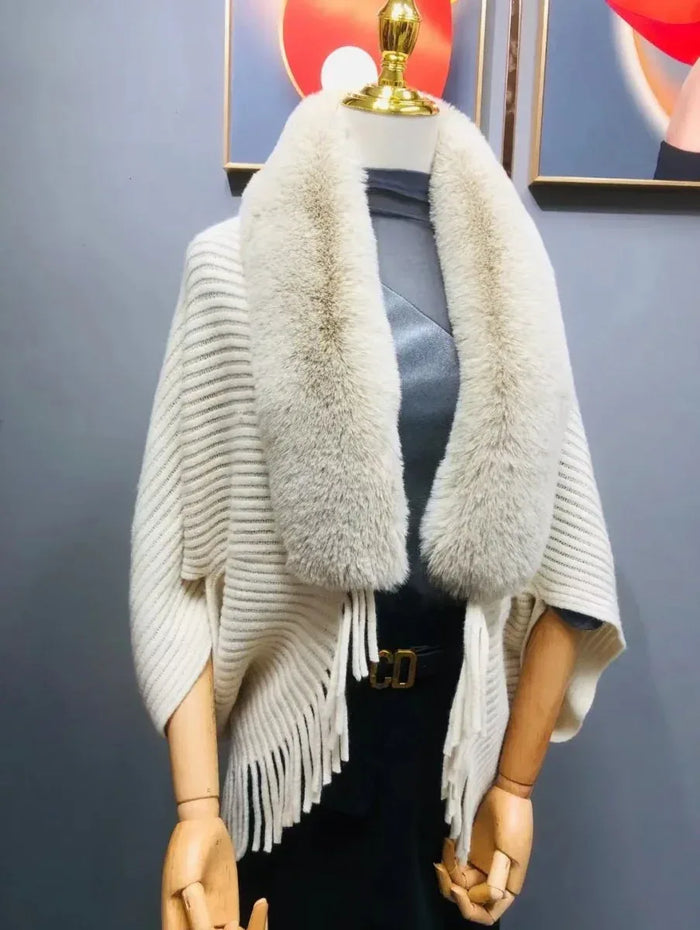 Women's Fashion Coat: Personalized Cashmere Knitted Cardigan with Monochrome Pattern, Warm & Stylish - Allen-Fitness