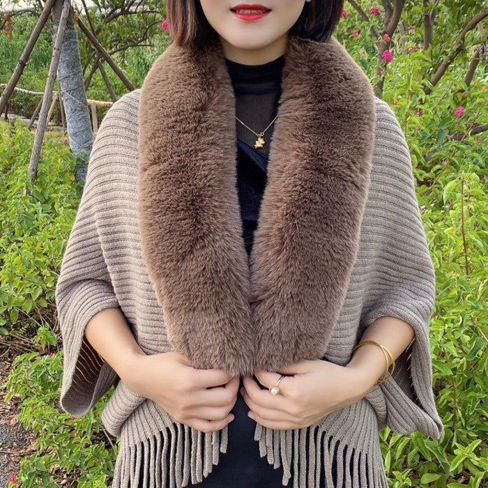 Women's Fashion Coat: Personalized Cashmere Knitted Cardigan with Monochrome Pattern, Warm & Stylish - Allen-Fitness