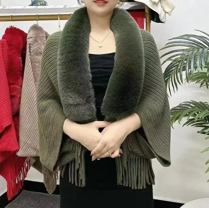 Women's Fashion Coat: Personalized Cashmere Knitted Cardigan with Monochrome Pattern, Warm & Stylish - Allen-Fitness