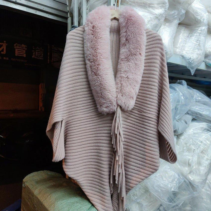 Women's Fashion Coat: Personalized Cashmere Knitted Cardigan with Monochrome Pattern, Warm & Stylish - Allen-Fitness