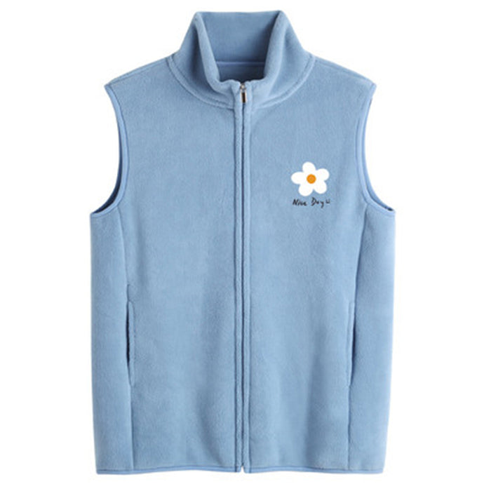 Women's Fleece Vest Zip Up Polar Soft Sleeveless Classic Fit with Pockets