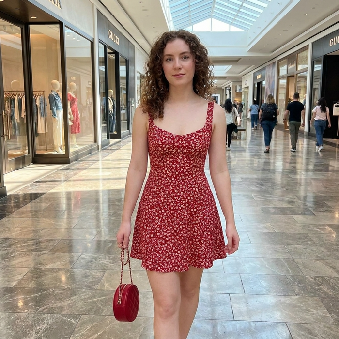 Women's Floral Suspender Mini Dress – Square Neck Open-Back A-Line Summer Dress