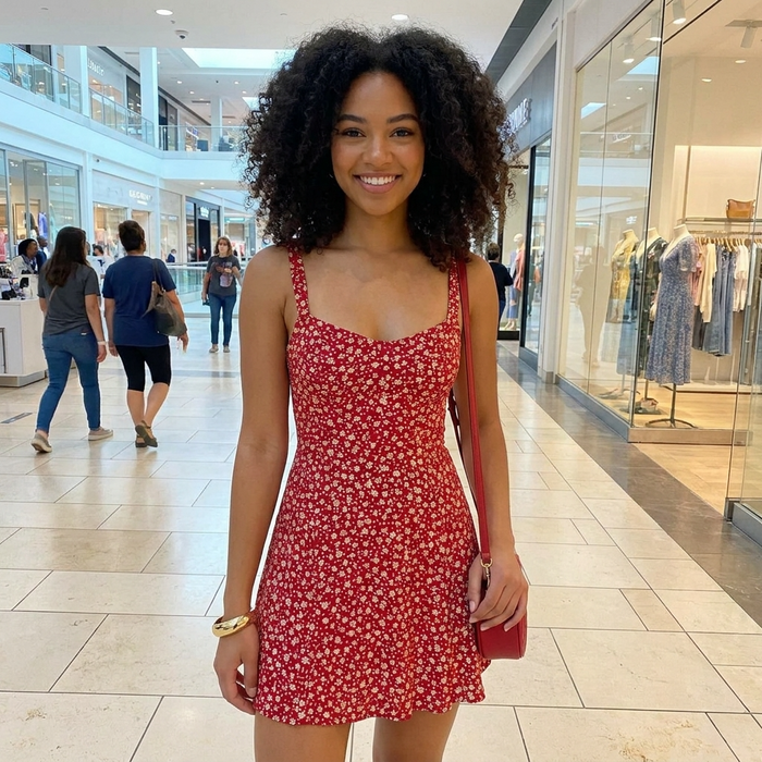 Women's Floral Suspender Mini Dress – Square Neck Open-Back A-Line Summer Dress