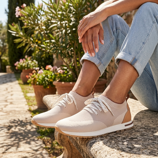 Women's Fly-Knit Slip-On Sneakers – Breathable Mesh Low Top