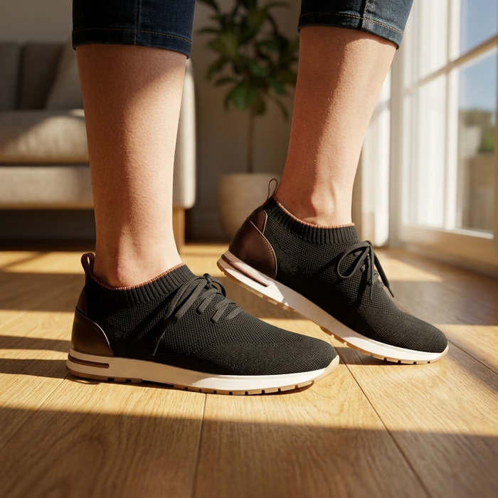 Women's Fly-Knit Slip-On Sneakers – Breathable Mesh Low Top