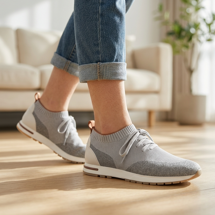 Women's Fly-Knit Slip-On Sneakers – Breathable Mesh Low Top