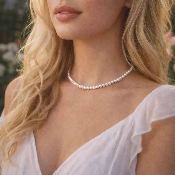 Women's Freshwater Pearl Choker – 14K Gold-Filled Vintage Hepburn Necklace