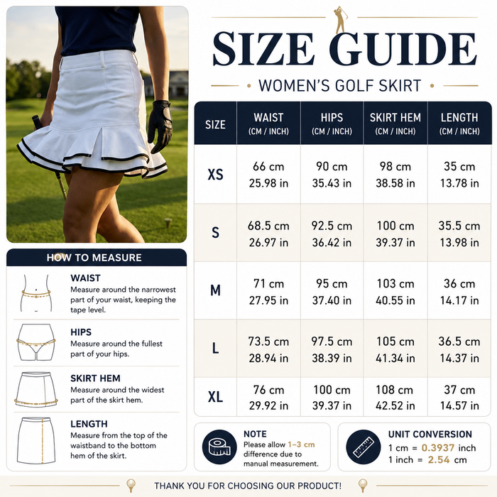 Women's Golf Skirt with Built-In Lining
