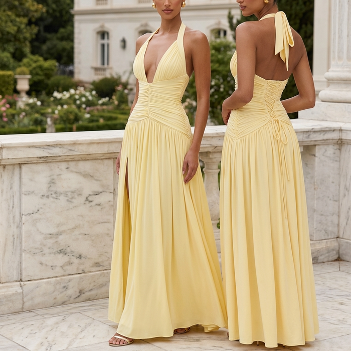 Women's Halter Neck Fishtail Party Dress