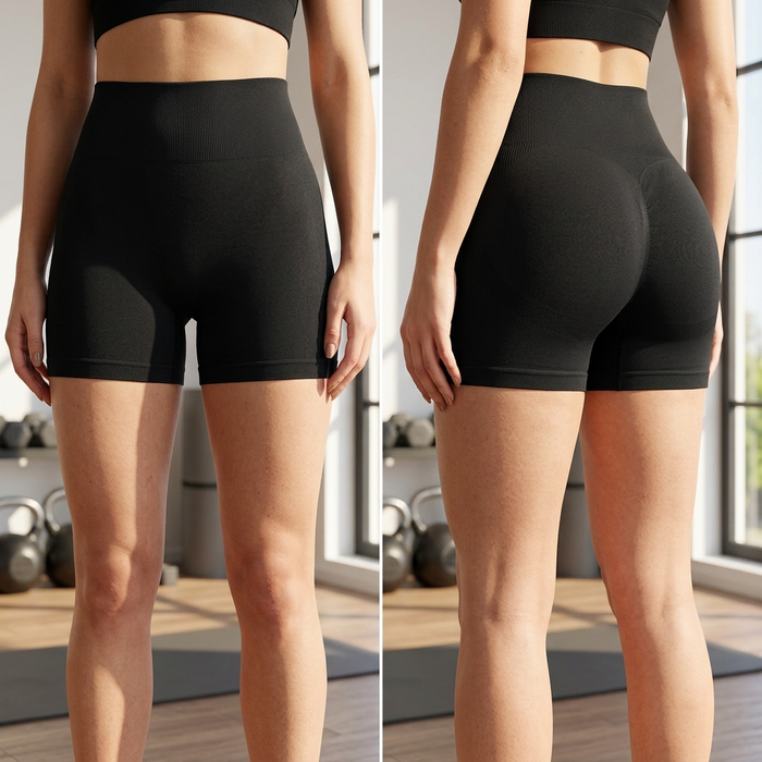 Women's High-Waist Yoga Shorts — Quick-Dry Slim Fit