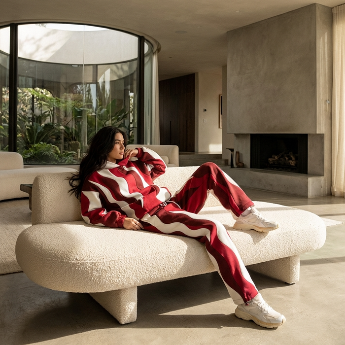 Women's Loose Fit Hooded Tracksuit Set – Long Sleeve Hoodie & Pants
