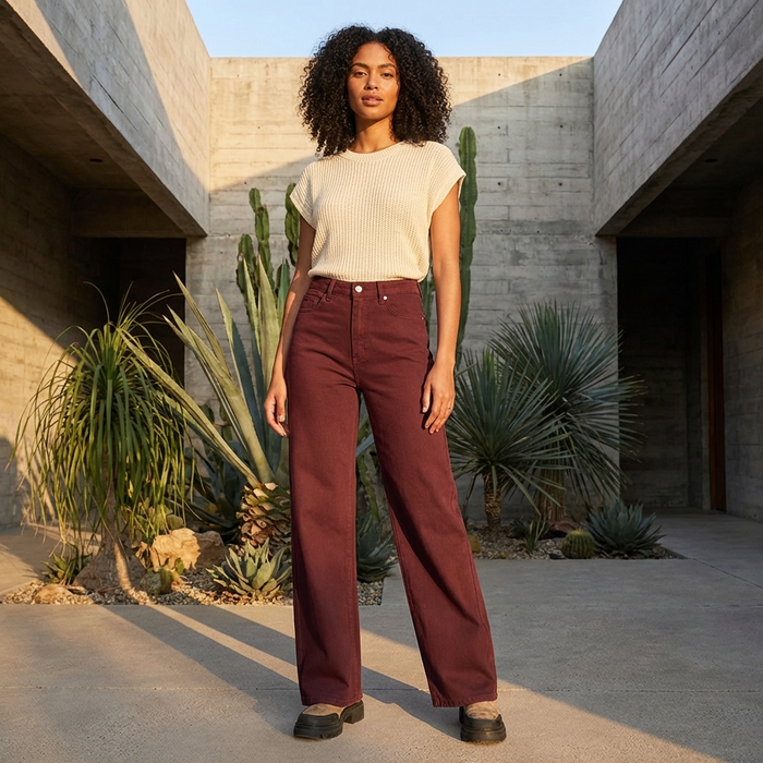 Women's Loose Wide-Leg High-Waist Jeans – Floor-Length Straight Draped Denim Pants
