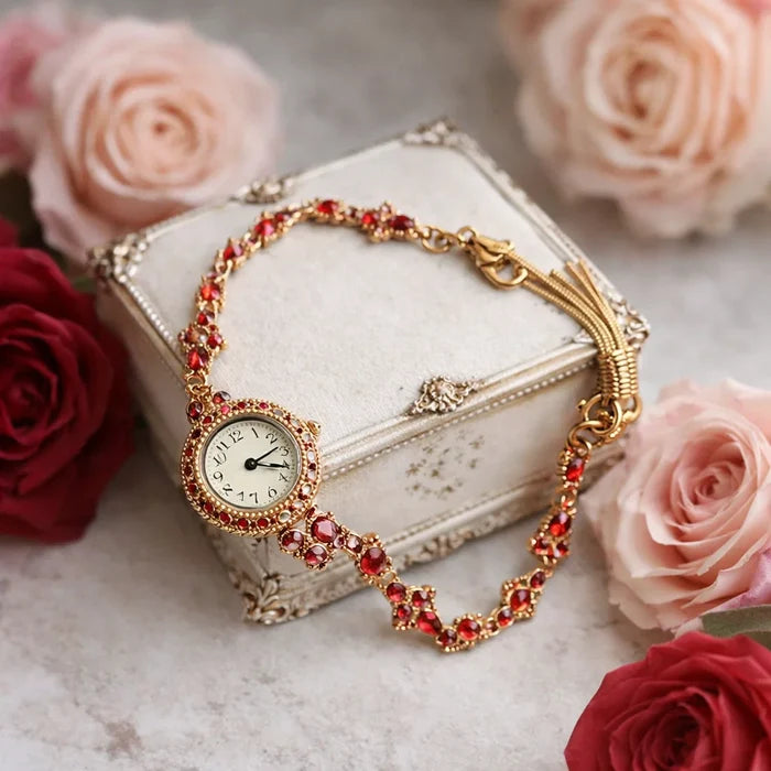Women's Mini Square Retro Watch — Swiss Quartz, 50M Water Resistant