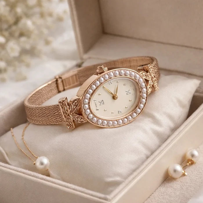 Women's Mini Square Retro Watch — Swiss Quartz, 50M Water Resistant