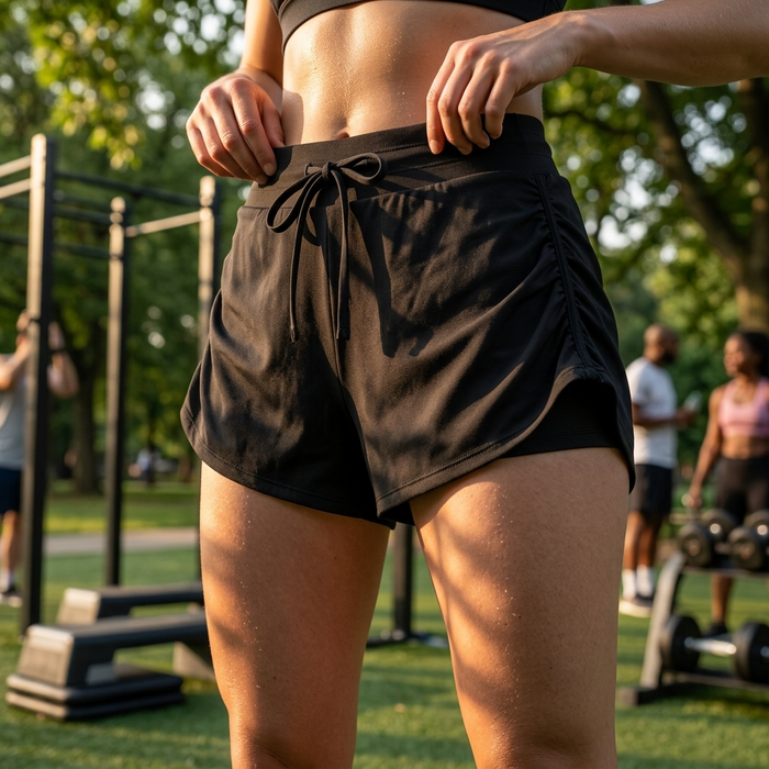 Women's Moisture-Wicking Nylon Yoga & Running Shorts