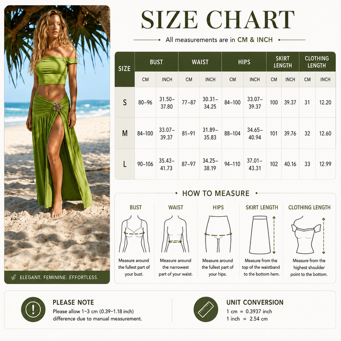 Women's One-Shoulder Crop Top & Ruched Skirt Set