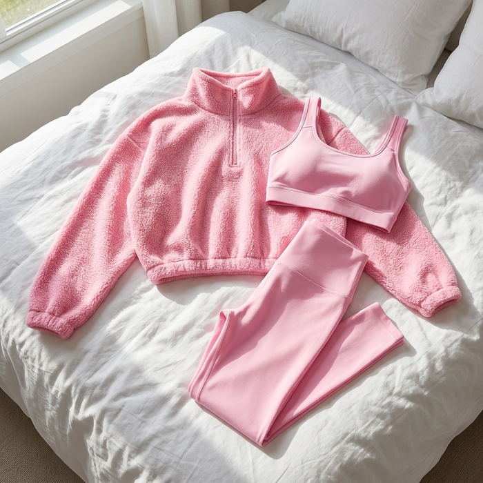 Women's Plush Fleece Sports Three-Piece Set