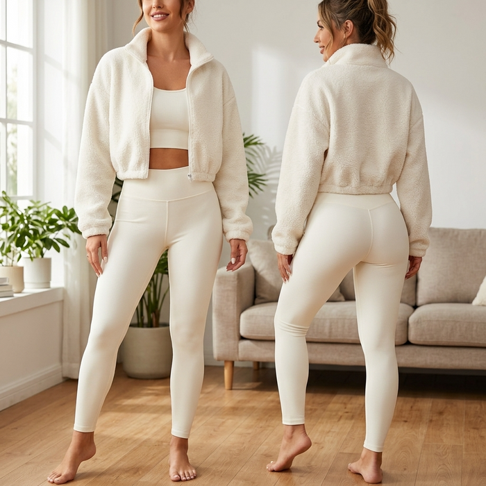Women's Plush Fleece Sports Three-Piece Set