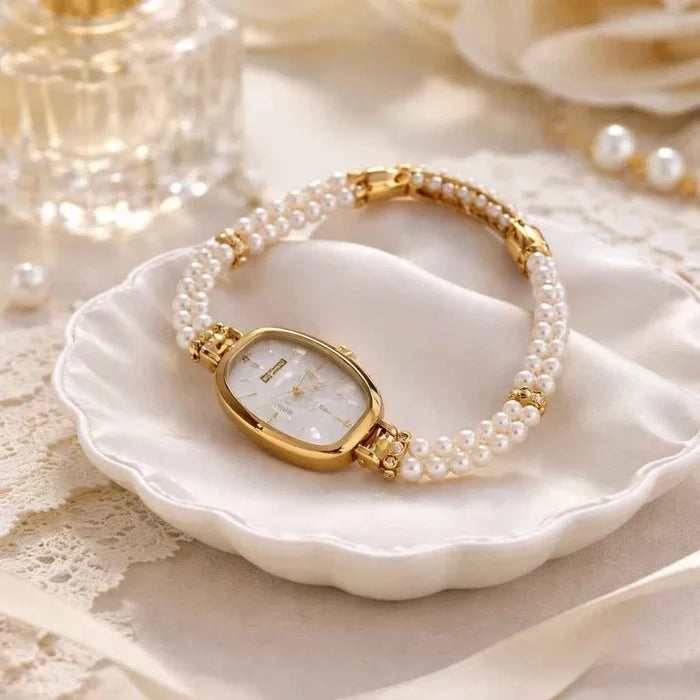 Women's Quartz Watch – Elegant 24-Hour Display with Butterfly Clasp, Leather & Metal Strap Options