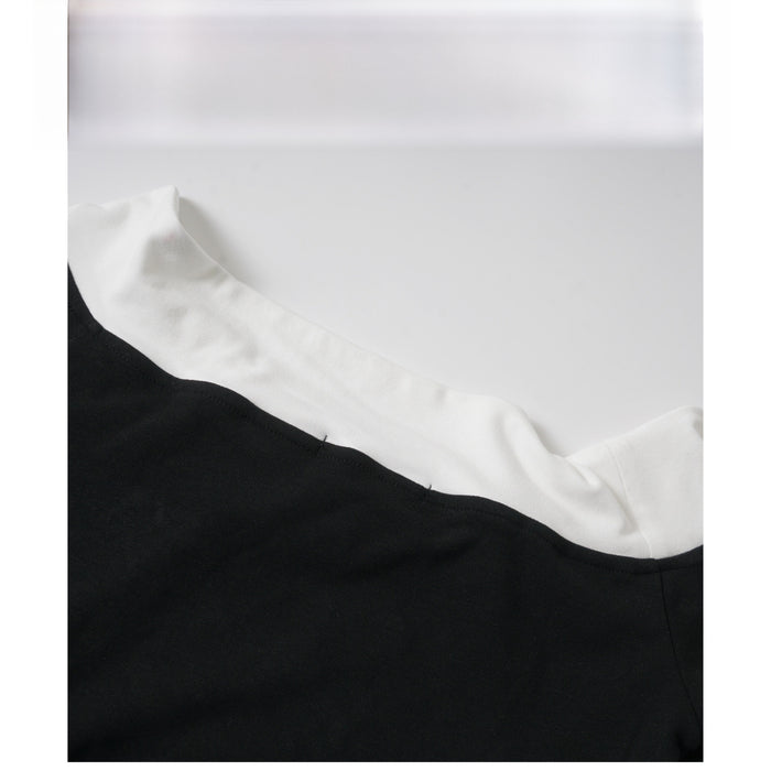 Women's Retro Off-Shoulder Ribbon Slim Fit T-Shirt – One-Line Collar Embroidered Short Sleeve Summer Crop Top
