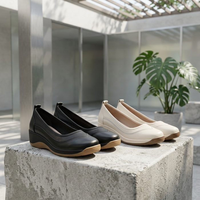Women's Retro Platform Loafers with Buckle Strap