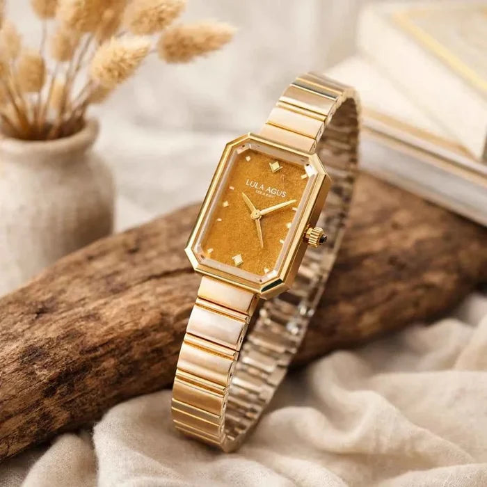 Women's Retro Square Quartz Watch – Stainless Steel Strap, 24mm Dial, 8mm Slim, 30M Waterproof, Minimalist Vintage
