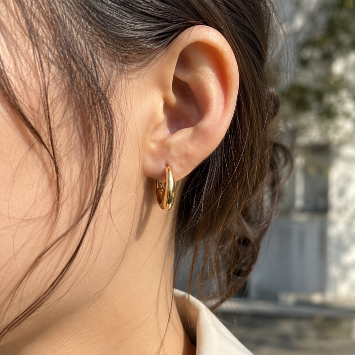 Women's S925 Silver Hoop Earrings – Minimalist Geometric Clip-On Hypoallergenic Jewelry