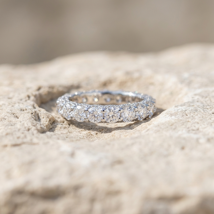 Women's S925 Sterling Silver Moissanite Ring — 18K Gold Plated