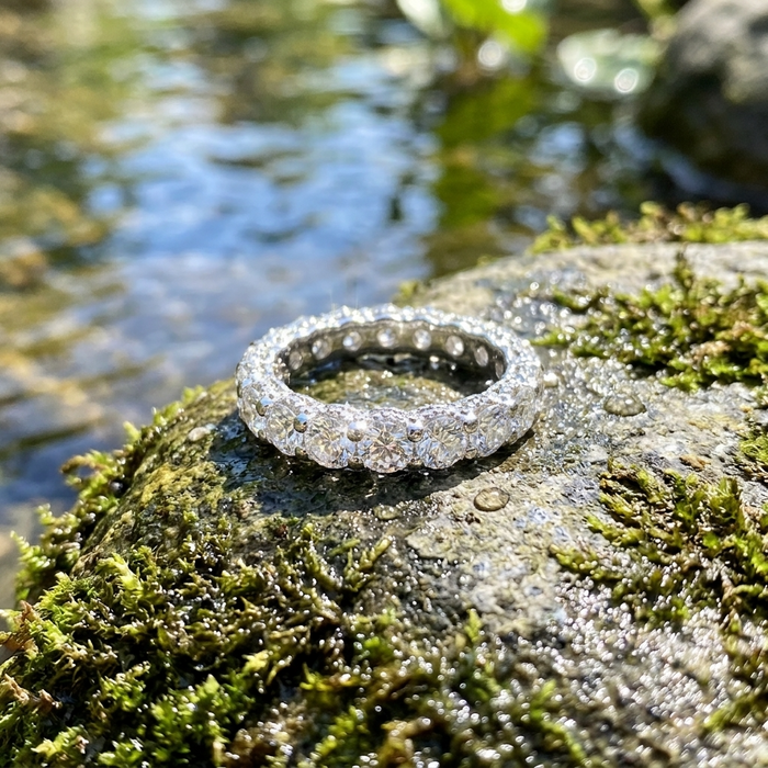 Women's S925 Sterling Silver Moissanite Ring — 18K Gold Plated