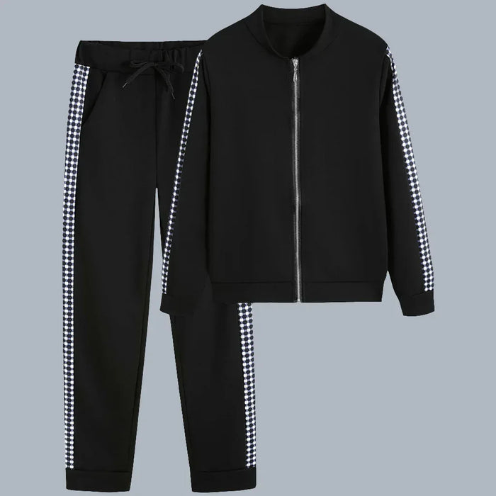 Women's Set Tracksuit Long Sleeve Sportswear ZIp Sweatshirt Pants Suit Two Piece Set Outfits - Allen-Fitness