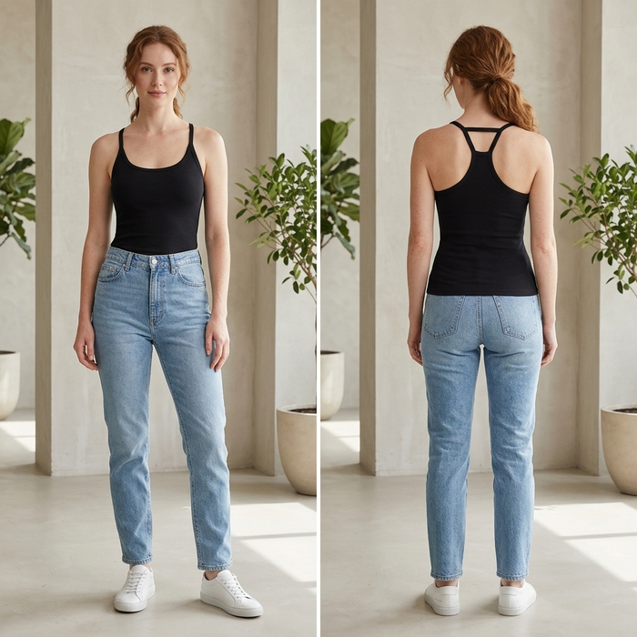 Women's Slim Fit Seamless Camisole Top – Adjustable Strap