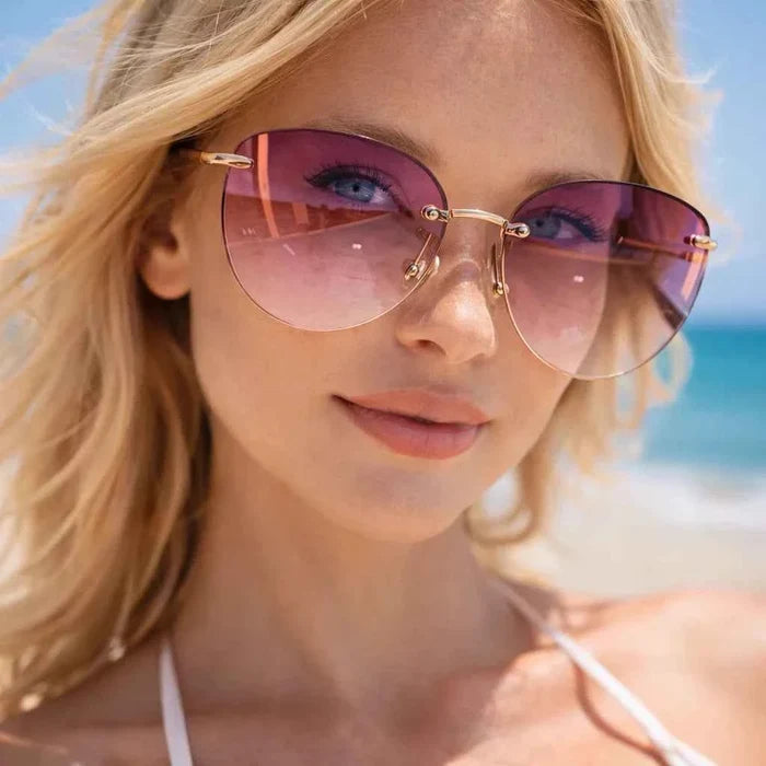 Women's Small-Frame UV Protection Sunglasses – Gradient TAC Lenses, 144×53mm, 6 Colors