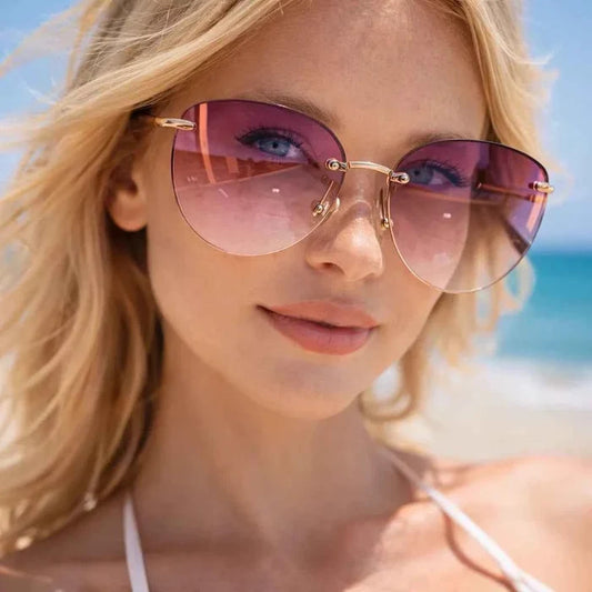 Women's Small-Frame UV Protection Sunglasses – Gradient TAC Lenses, 144×53mm, 6 Colors