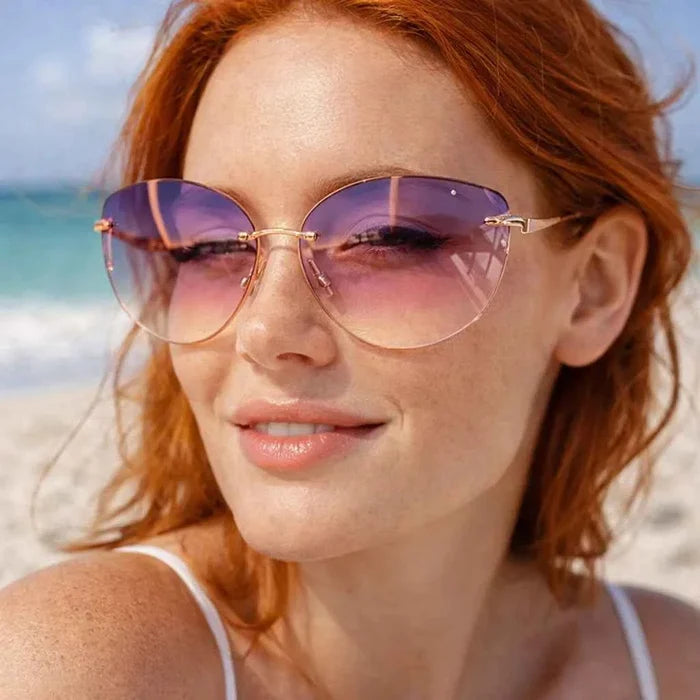 Women's Small-Frame UV Protection Sunglasses – Gradient TAC Lenses, 144×53mm, 6 Colors