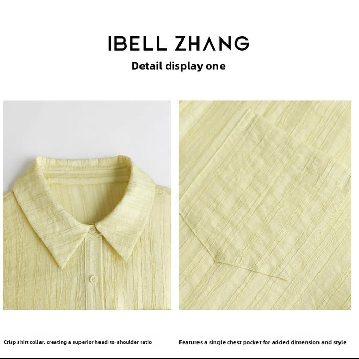 Women's Tencel Two-Piece Set – Soft Lyocell Shirt & Shorts Outfit with Geometric Print, Breathable Fabric & Casual Elegant Style