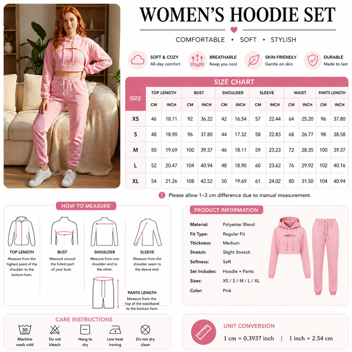 Women's Velvet Tracksuit Set – 3-Piece Hoodie Vest and Pants Fleece-Lined Casual Streetwear Outfit