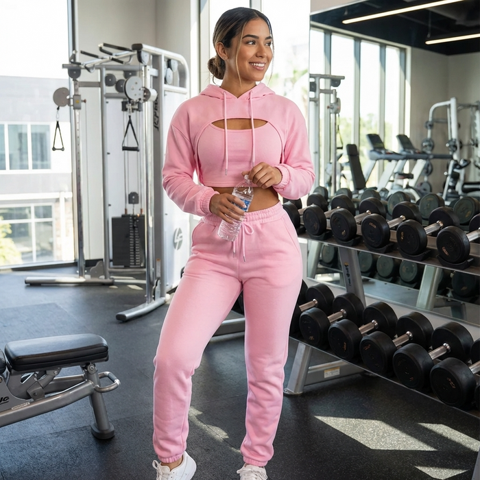 Women's Velvet Tracksuit Set – 3-Piece Hoodie Vest and Pants Fleece-Lined Casual Streetwear Outfit