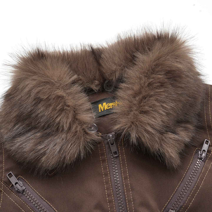 Women's Vintage Fur Collar Jacket – Loose Fit American Retro Lapel Coat