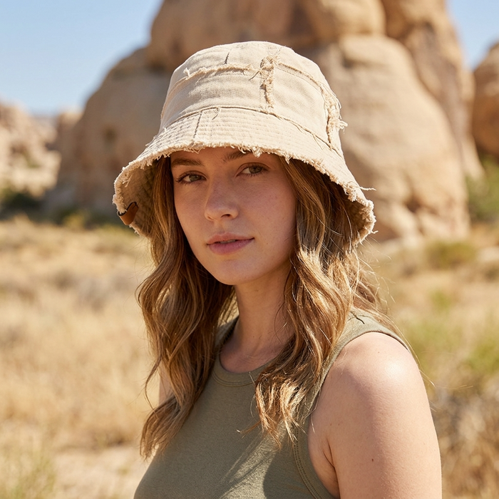 Women's Wide Brim Bucket Hat – UV Protection Dome Cap
