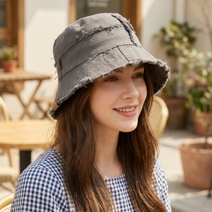 Women's Wide Brim Bucket Hat – UV Protection Dome Cap
