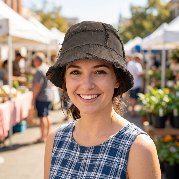 Women's Wide Brim Bucket Hat – UV Protection Dome Cap