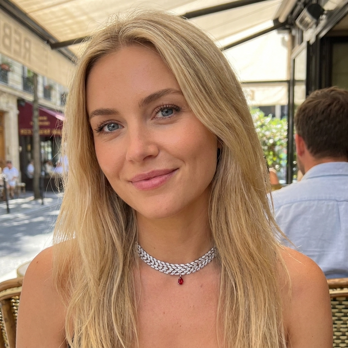 Women's Zircon Pendant Necklace – Elegant Heart & Teardrop Chain with Sparkling Crystal Design & Fashion Jewelry Style