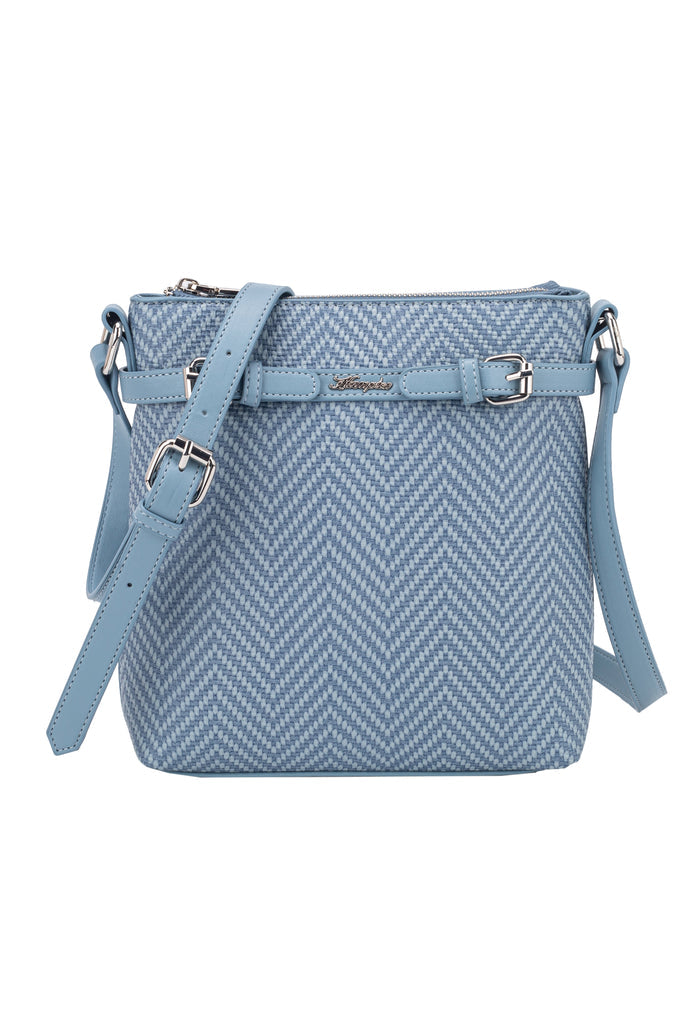Woven Front Crossbody Bag