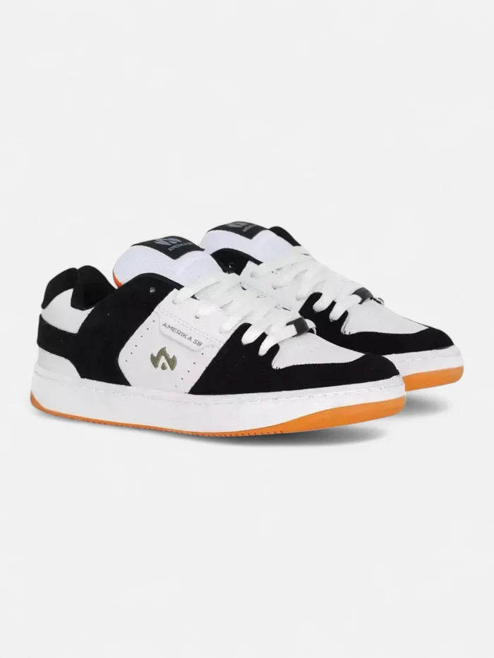Zapatillas Amerika SB Tora SB Blanco Negro Naranja