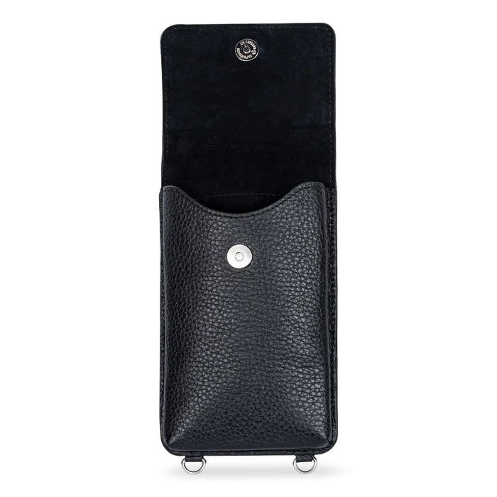 Zheng Yi Sao leather coin collections in black, ghost image in white background  velvet inside view by Object and Dawn