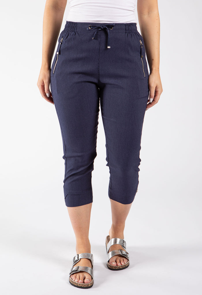 Zip Pocket Capri Trousers