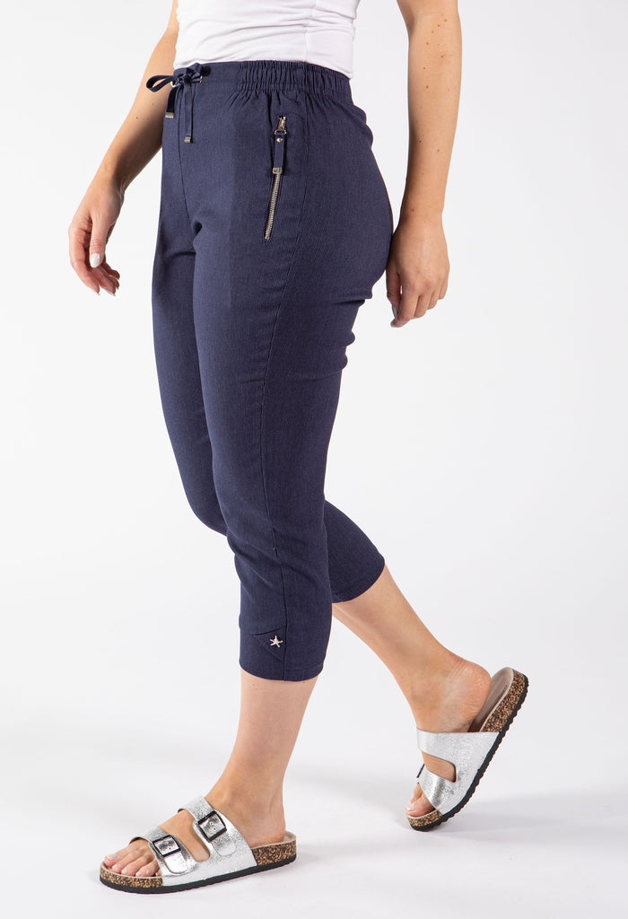 Zip Pocket Capri Trousers