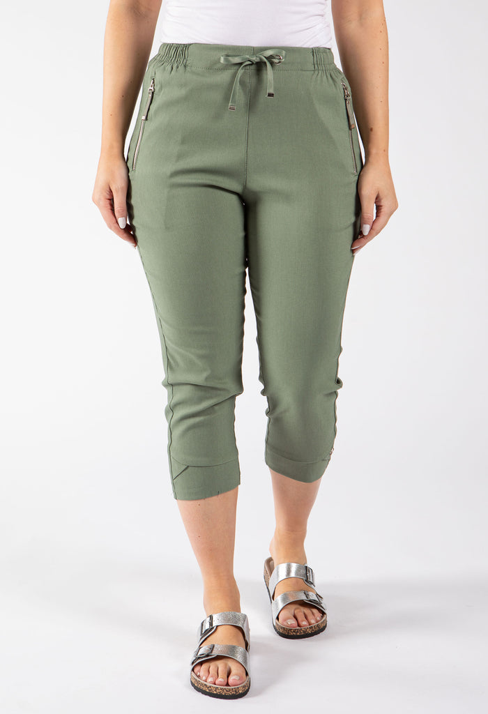 Zip Pocket Capri Trousers